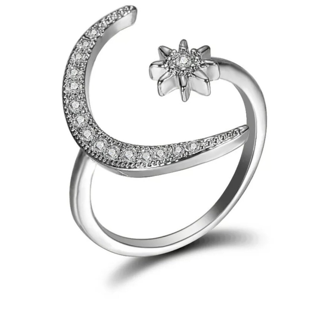 New moon a star ring in 3 different colors